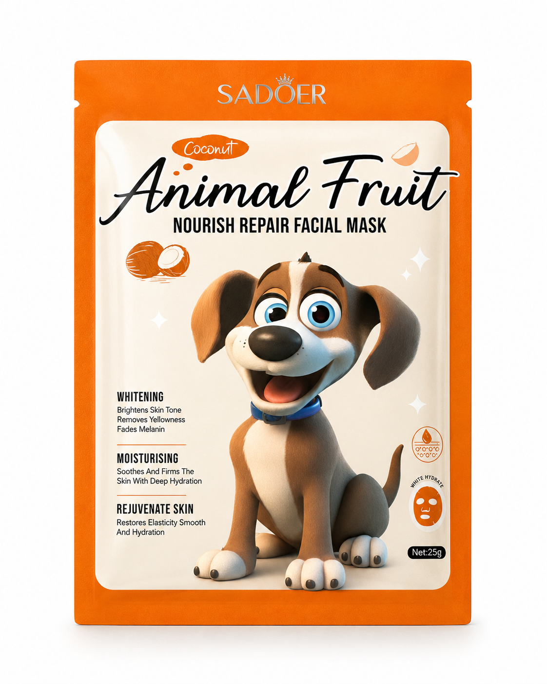 Coconut Animal Fruit Nourish Repair Facial Mask