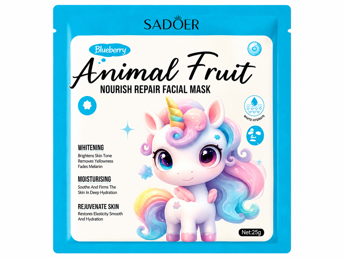Blueberry Animal Fruit Nourish Repair Facial Mask