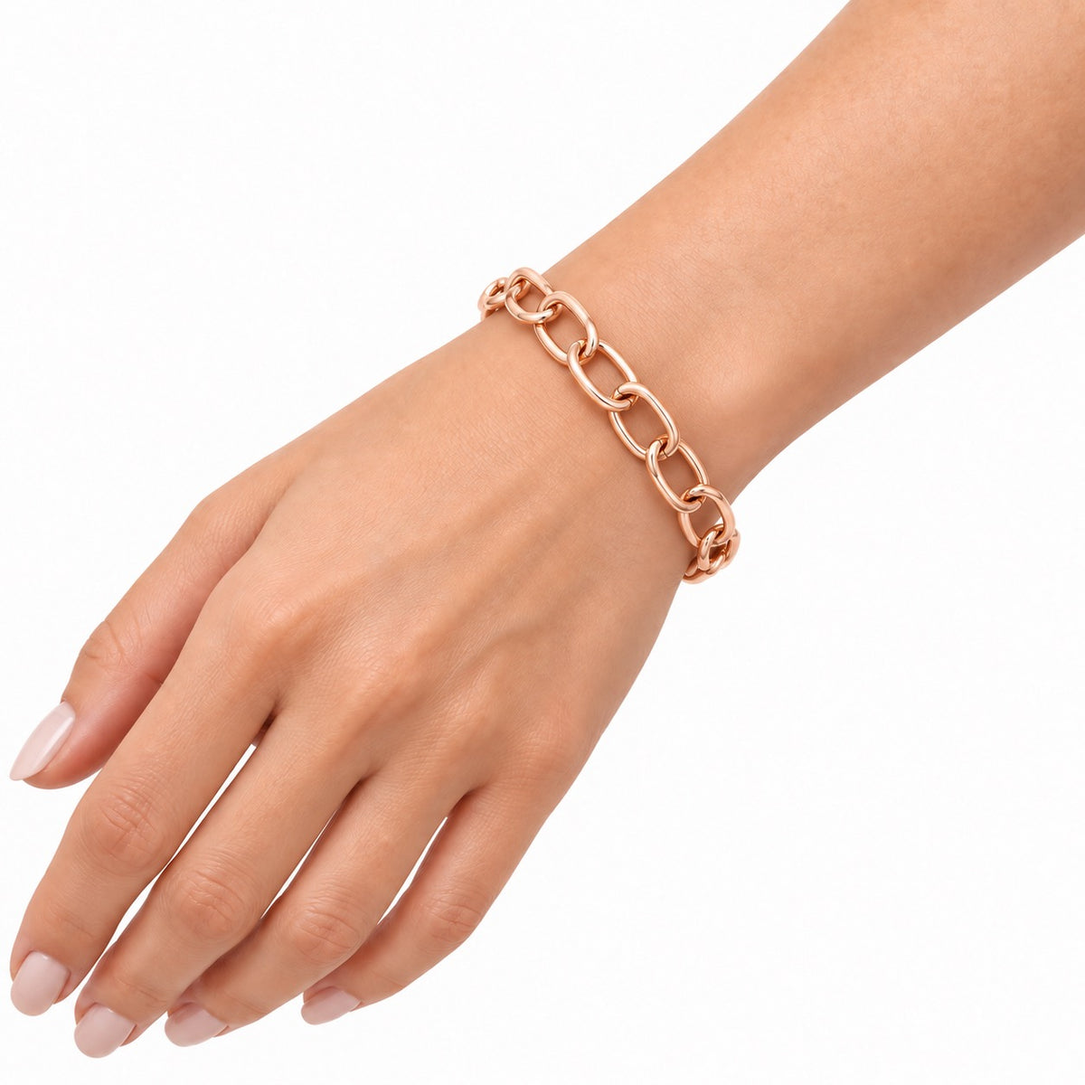 Rose-Gold-Tone Oval-Link Chain Bracelet