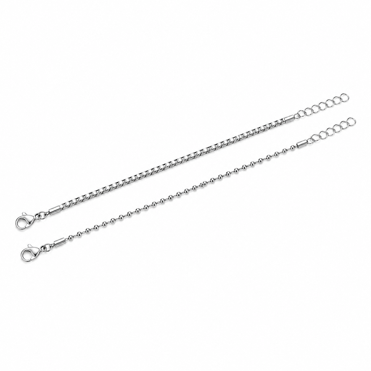 Silver-Tone Bracelet Set – 2 Pieces