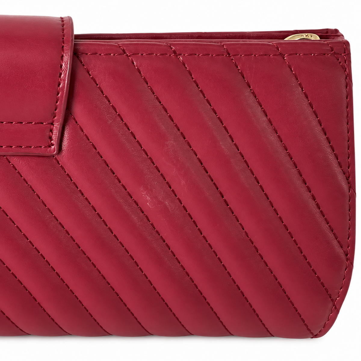 Pre-Loved Bebe Raspberry-Red Quilted Crossbody Bag