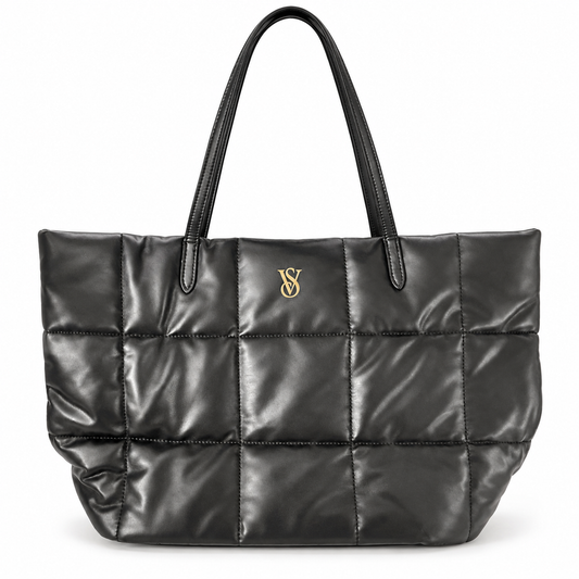 Pre-Loved Victoria’s Secret Black Quilted Tote Bag