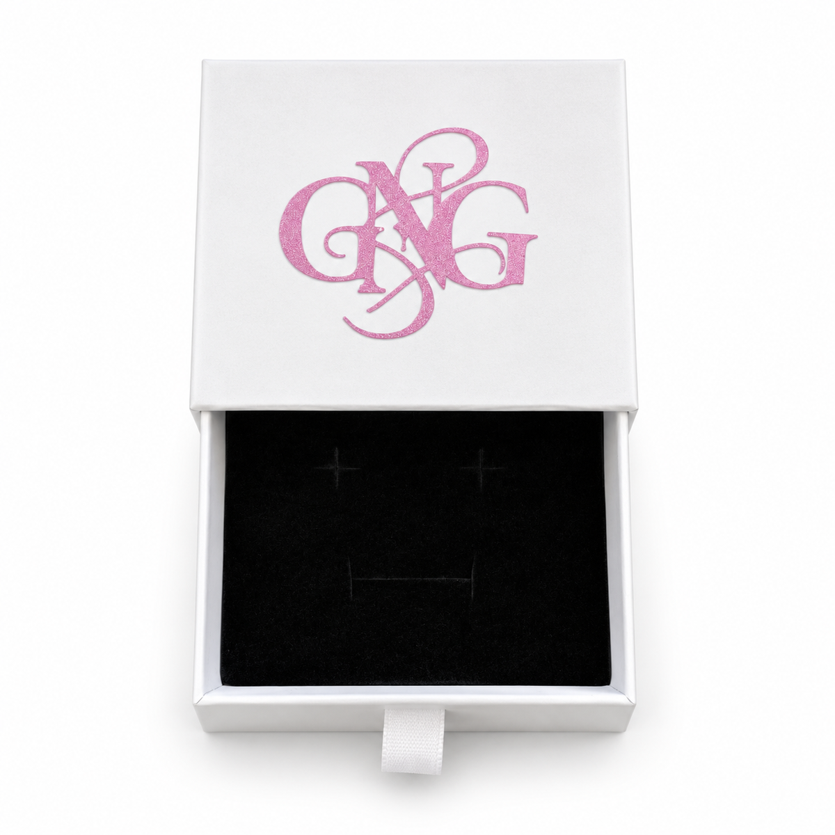 Personalized Monogram White Cardboard Jewelry Boxes