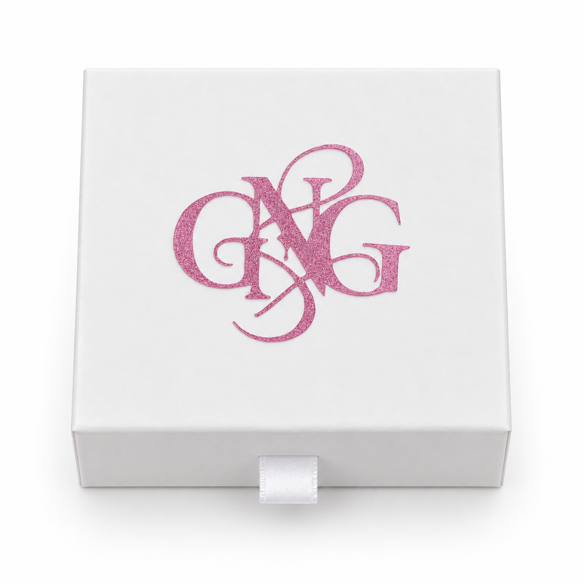 Personalized Monogram White Cardboard Jewelry Boxes