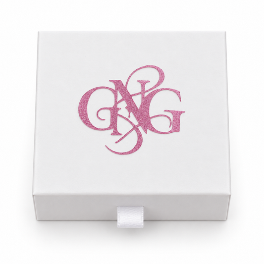 Personalized Monogram White Cardboard Jewelry Boxes