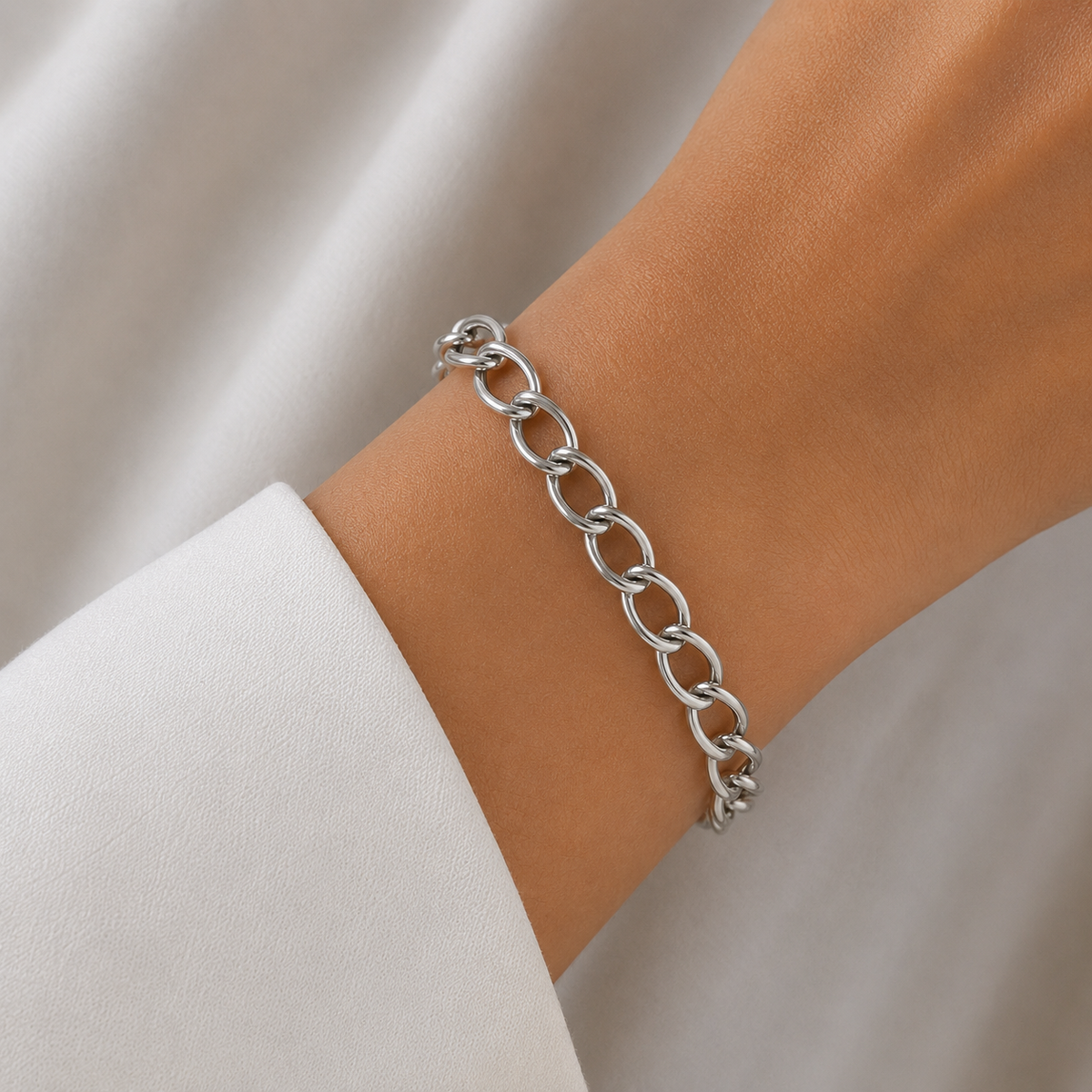 Silver Chunky Chain Bracelet