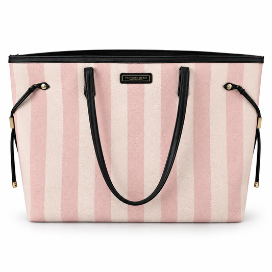 Pre-Loved Victoria’s Secret Pink Striped Tote Bag