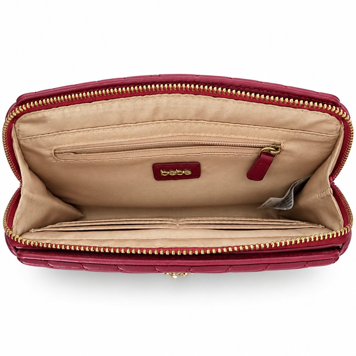 Pre-Loved Bebe Raspberry-Red Quilted Crossbody Bag