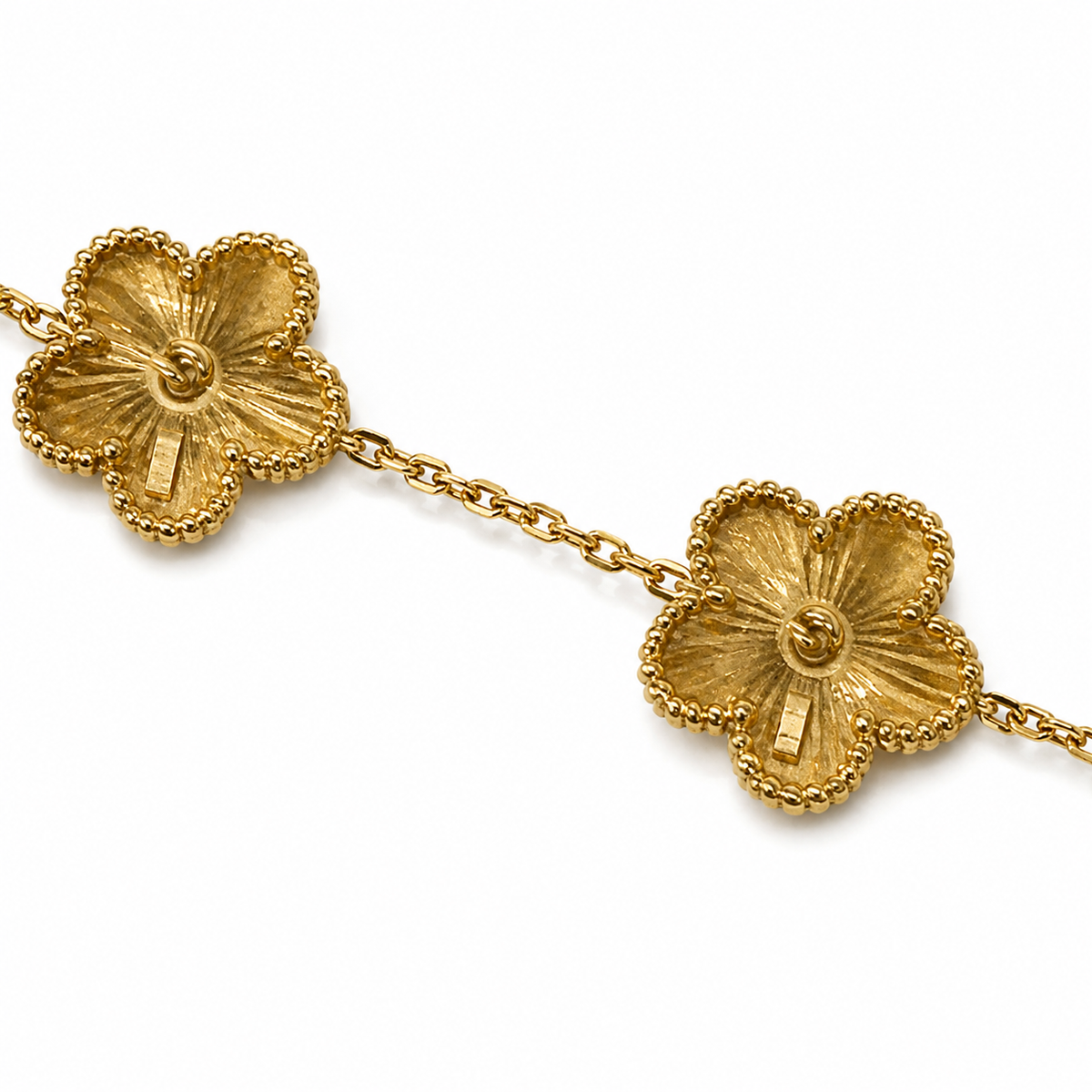 14K Gold Plated Stainless Steel Clover Bracelet