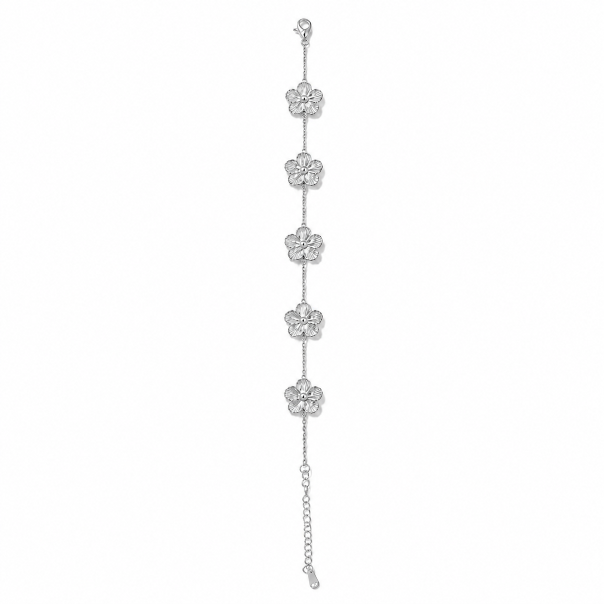 14K Gold Plated Stainless Steel Floral Bracelet