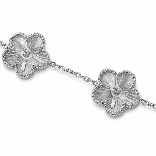 14K Gold Plated Stainless Steel Floral Bracelet