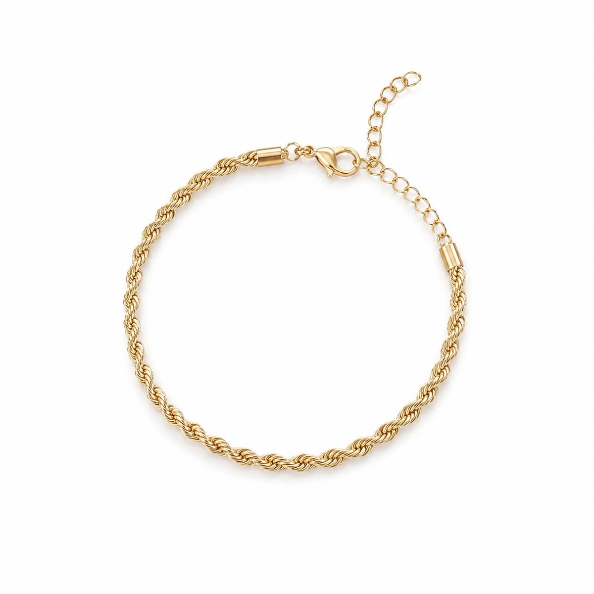 Gold-Tone Twisted Rope Chain Bracelet