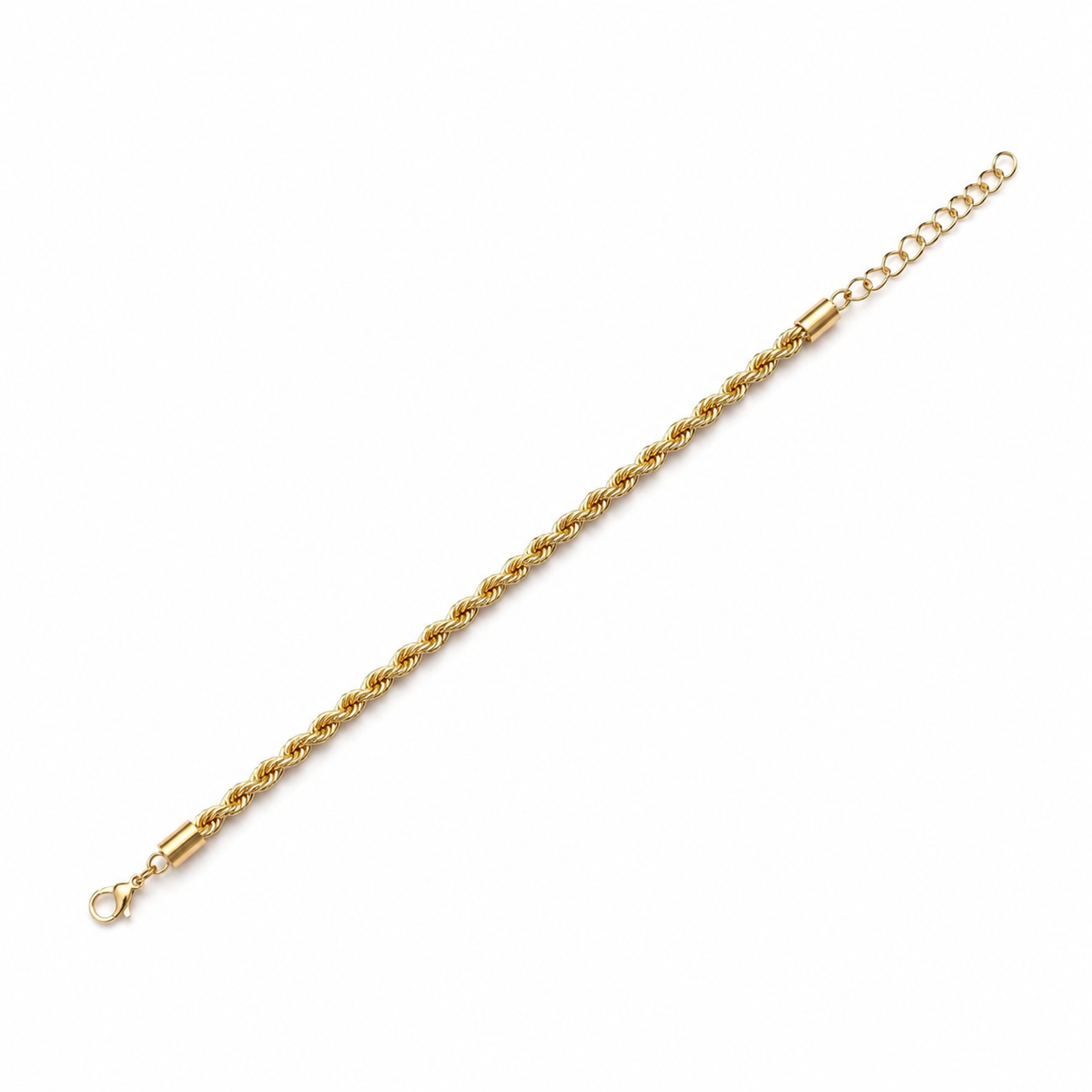Gold-Tone Twisted Rope Chain Bracelet