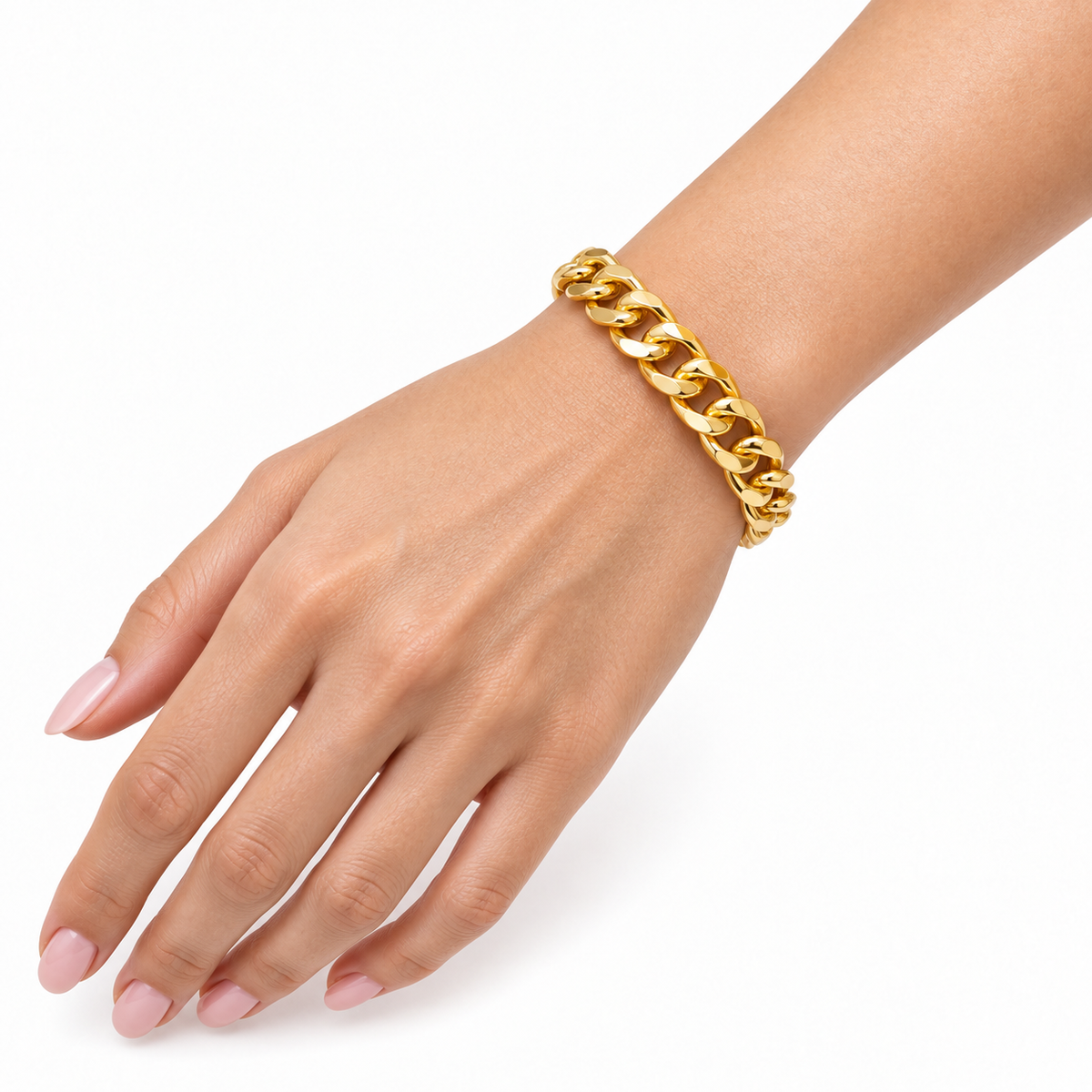 Gold-Tone Chunky Curb Chain Bracelet