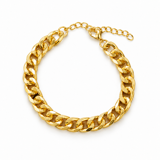 Gold-Tone Chunky Curb Chain Bracelet