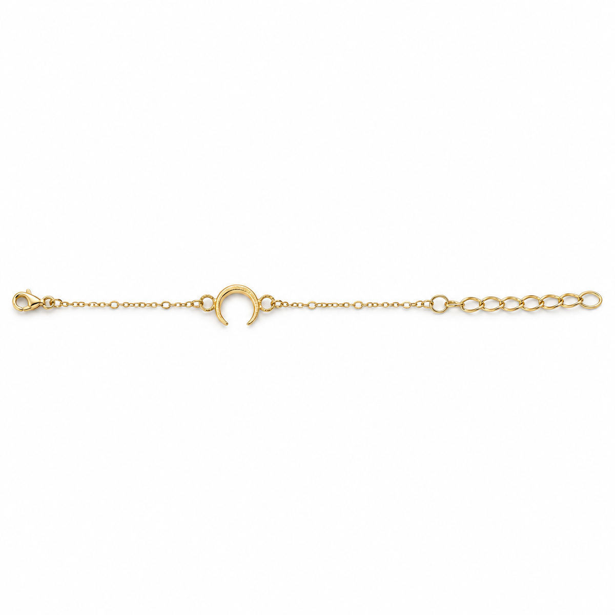 Gold-Tone Crescent-Moon Bracelet
