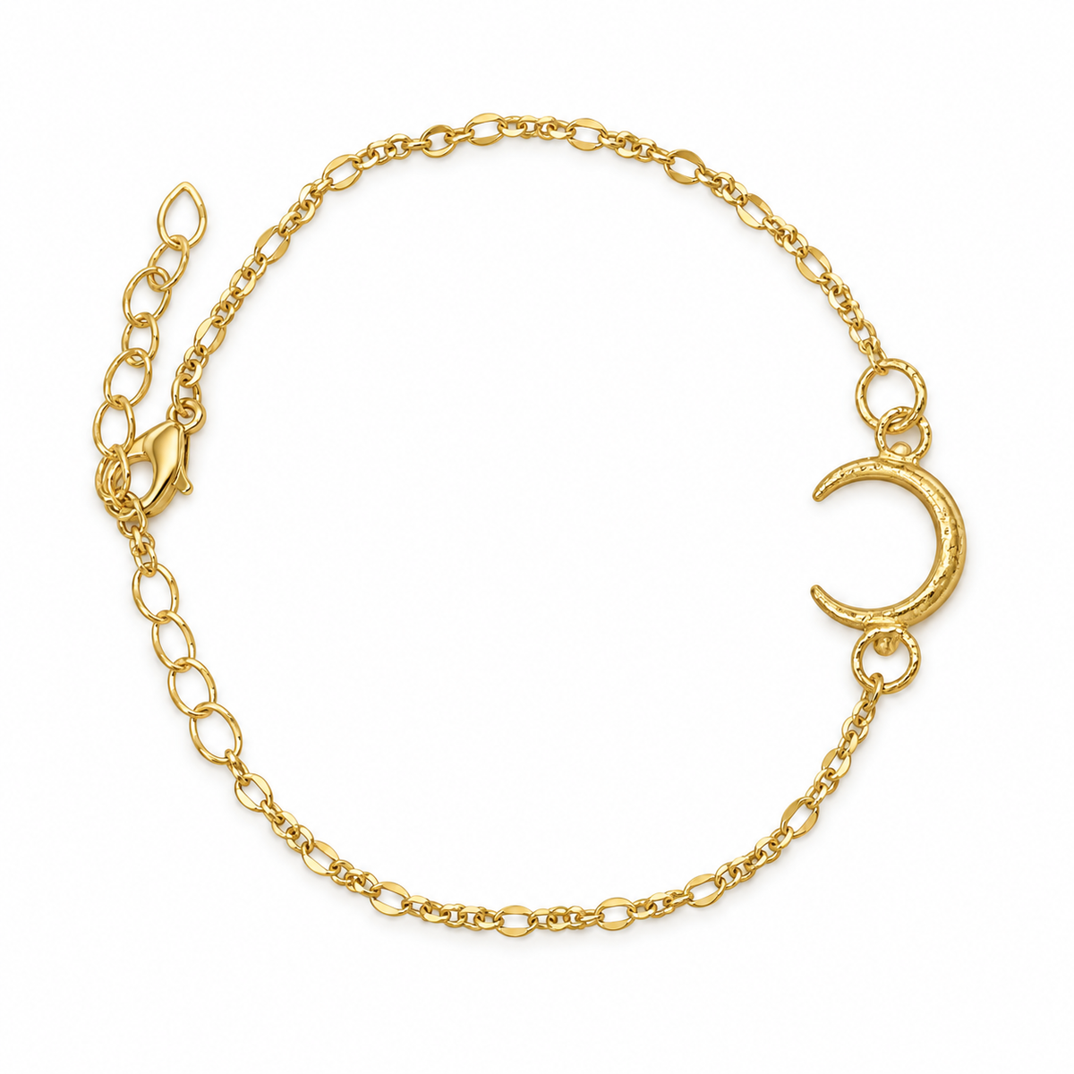 Gold-Tone Crescent-Moon Bracelet
