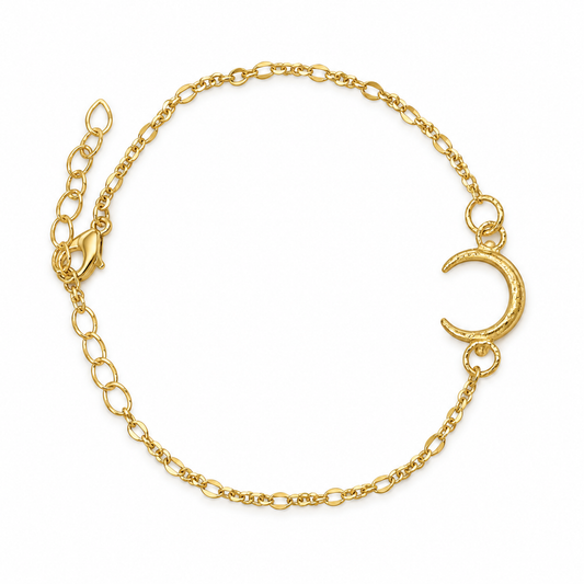 Gold-Tone Crescent-Moon Bracelet