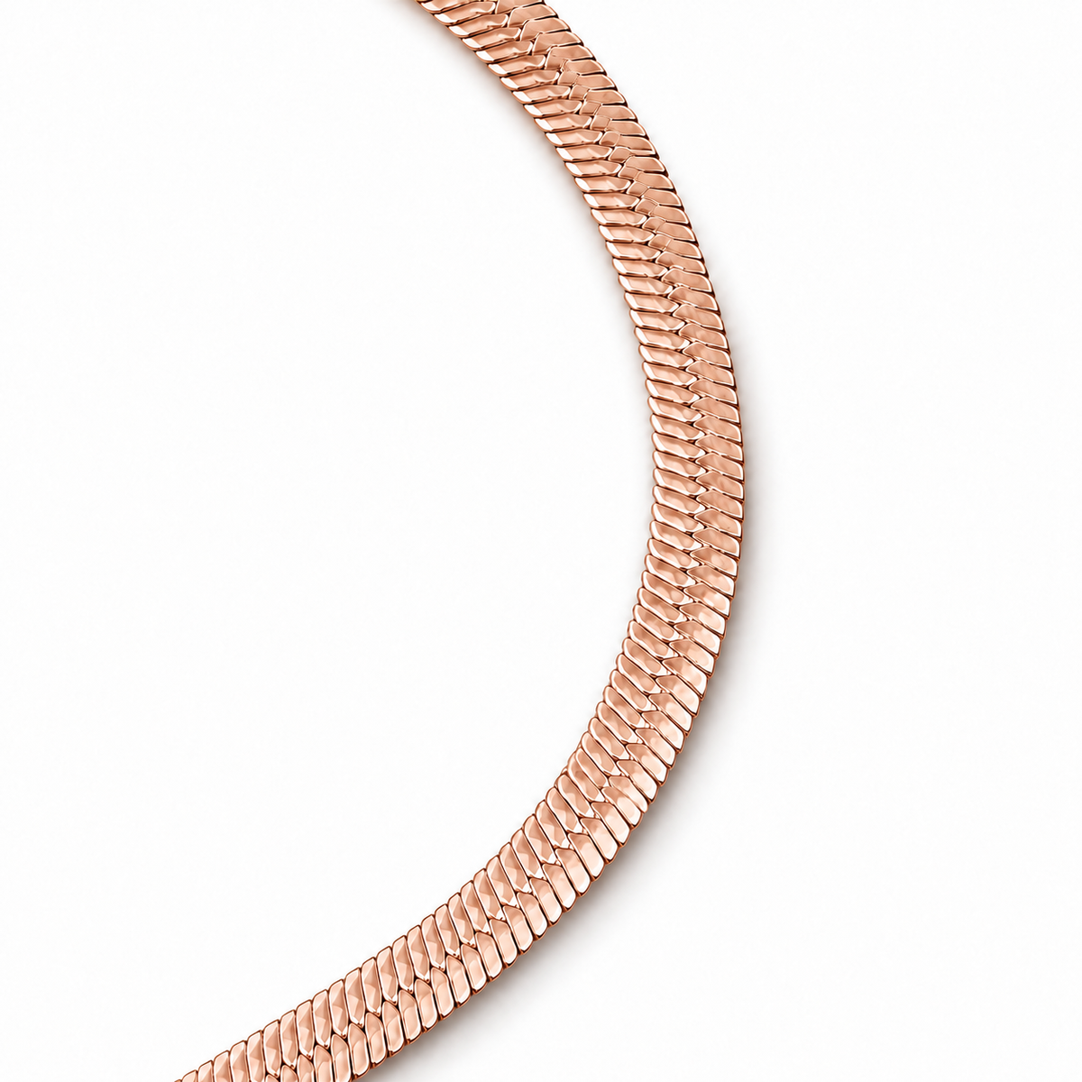 Rose-Gold-Tone Herringbone Chain Bracelet