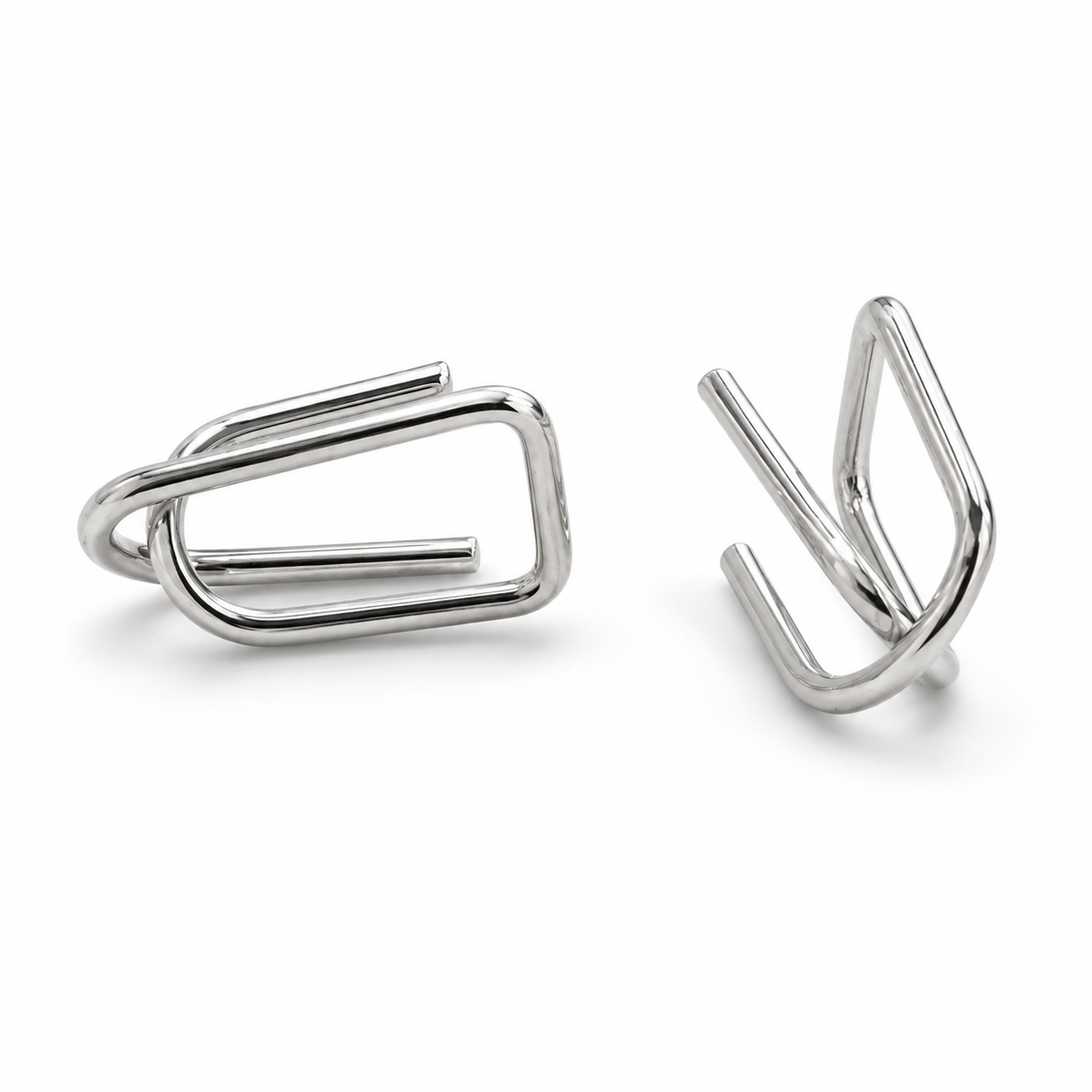 Silver-Tone Ear Cuff Set – 3 Pairs