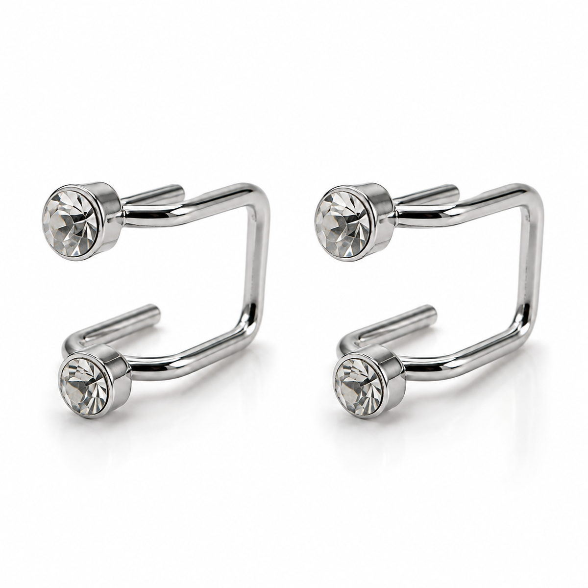 Silver-Tone Ear Cuff Set – 3 Pairs