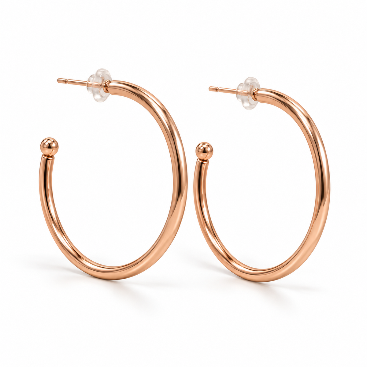 Rose-Gold-Tone Hoop Earring Set