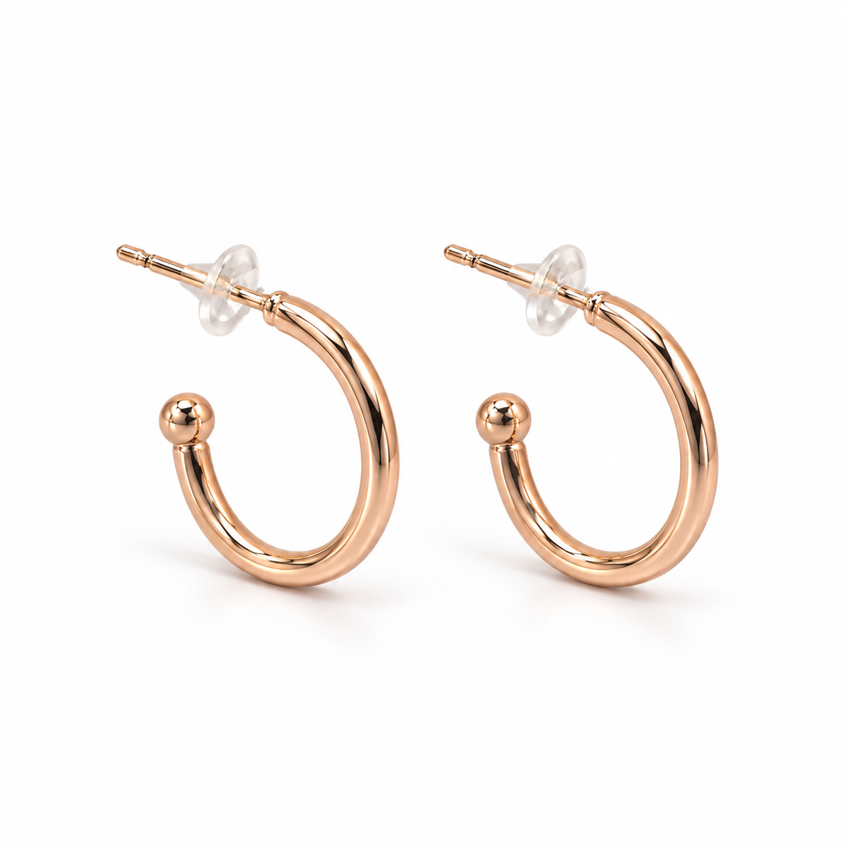 Rose-Gold-Tone Hoop Earring Set