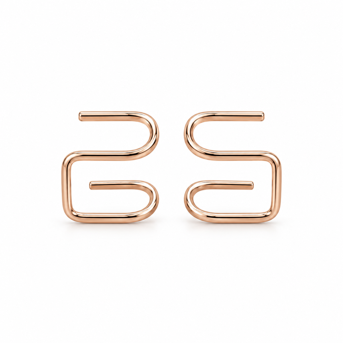 Rose-Gold-Tone Mixed Stud &amp; Ear Cuff Collection – 7 Pieces