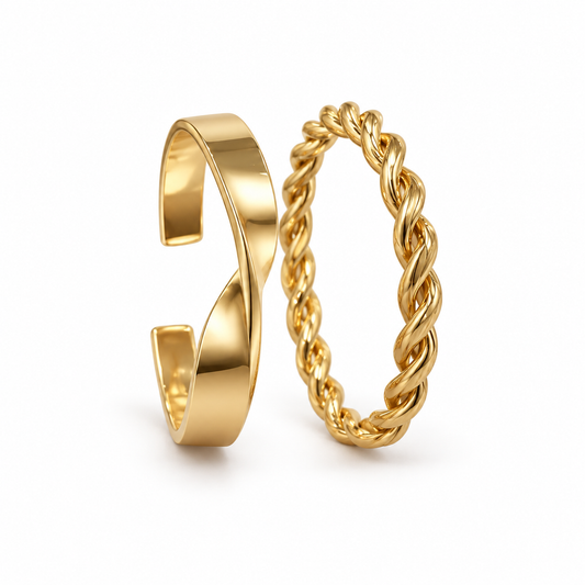 Gold-Tone Stackable Ring Set
