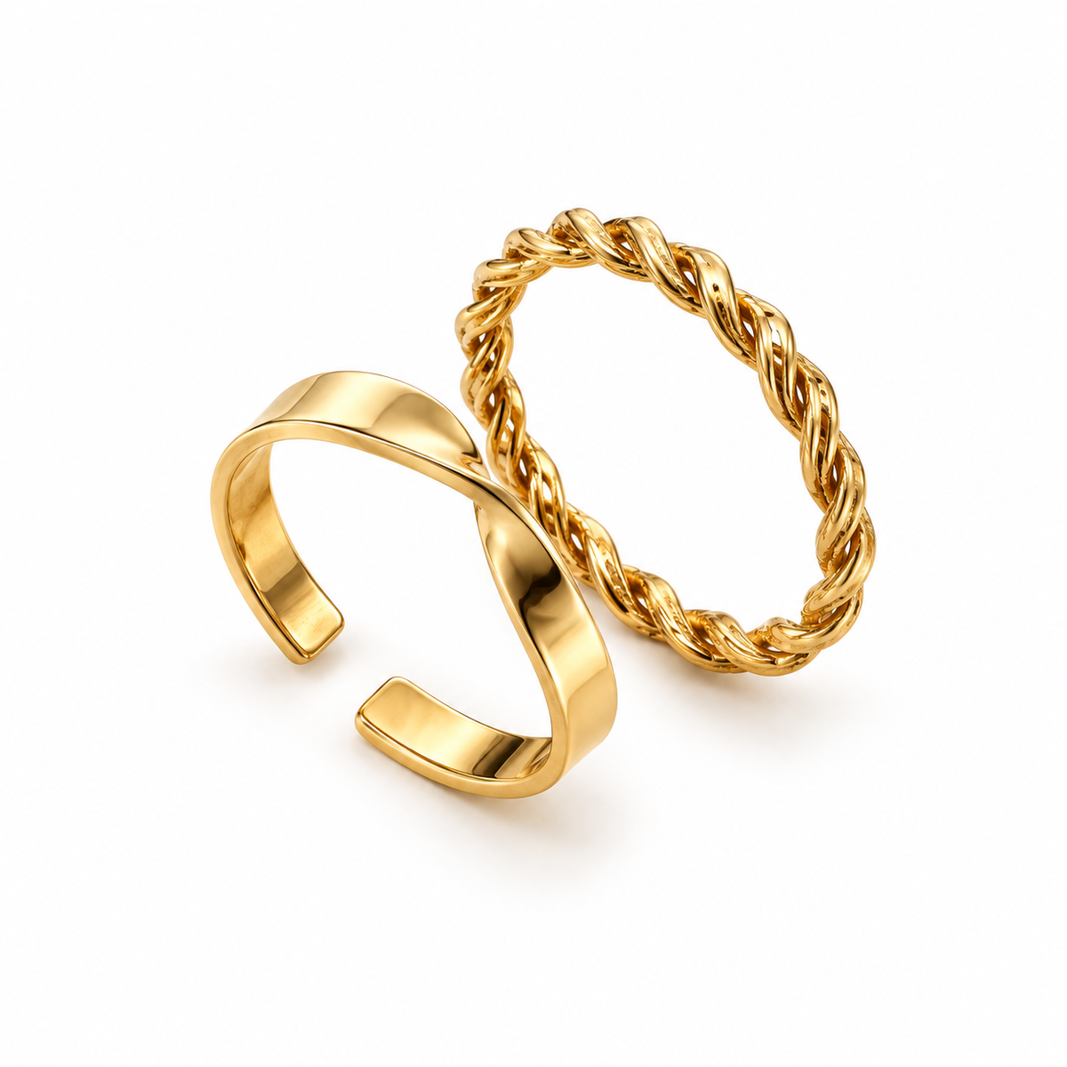 Gold-Tone Stackable Ring Set