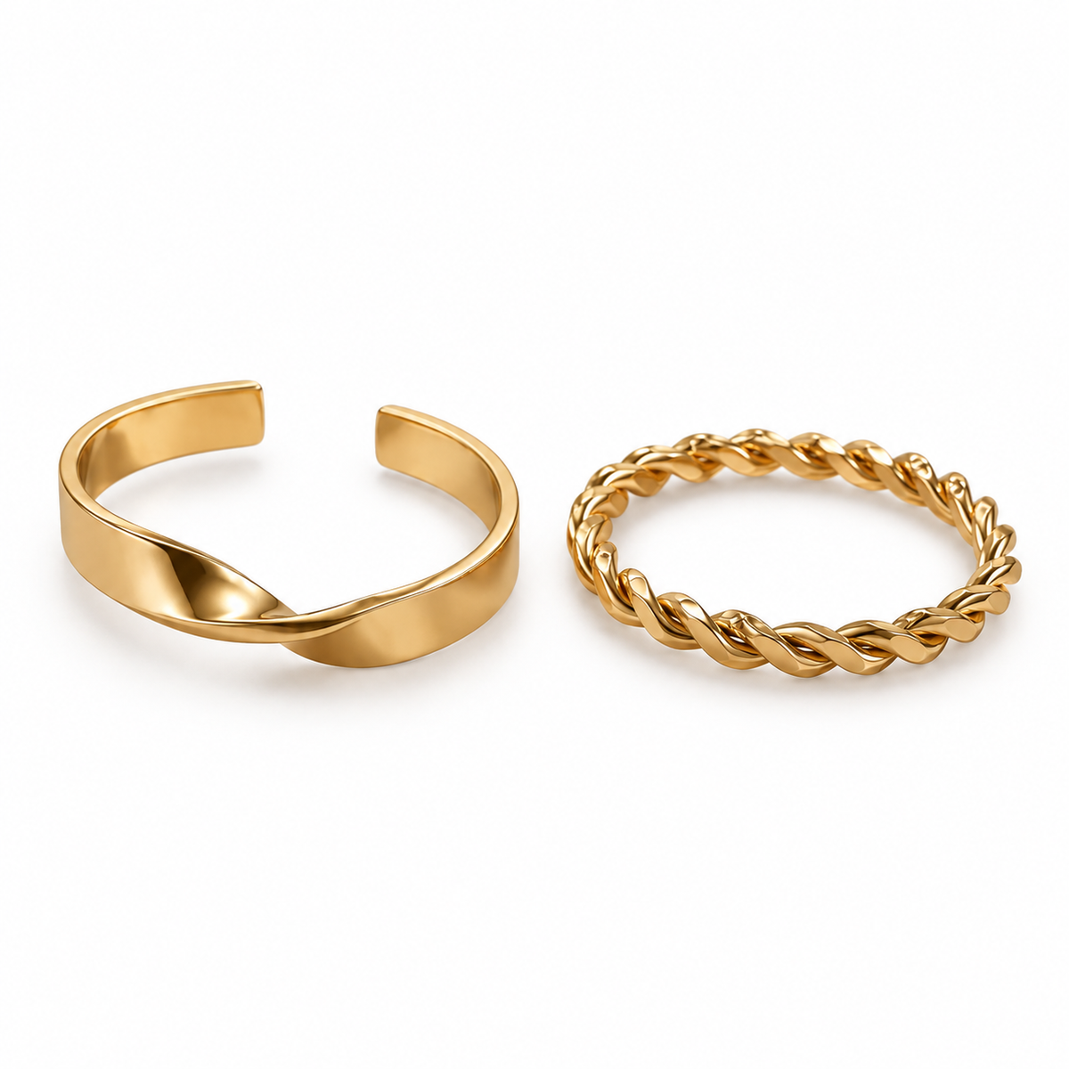 Gold-Tone Stackable Ring Set