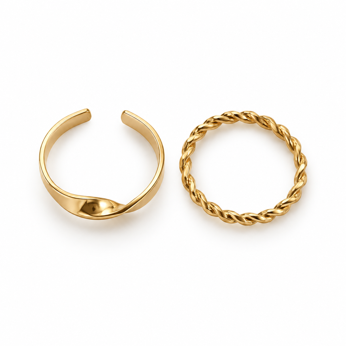 Gold-Tone Stackable Ring Set