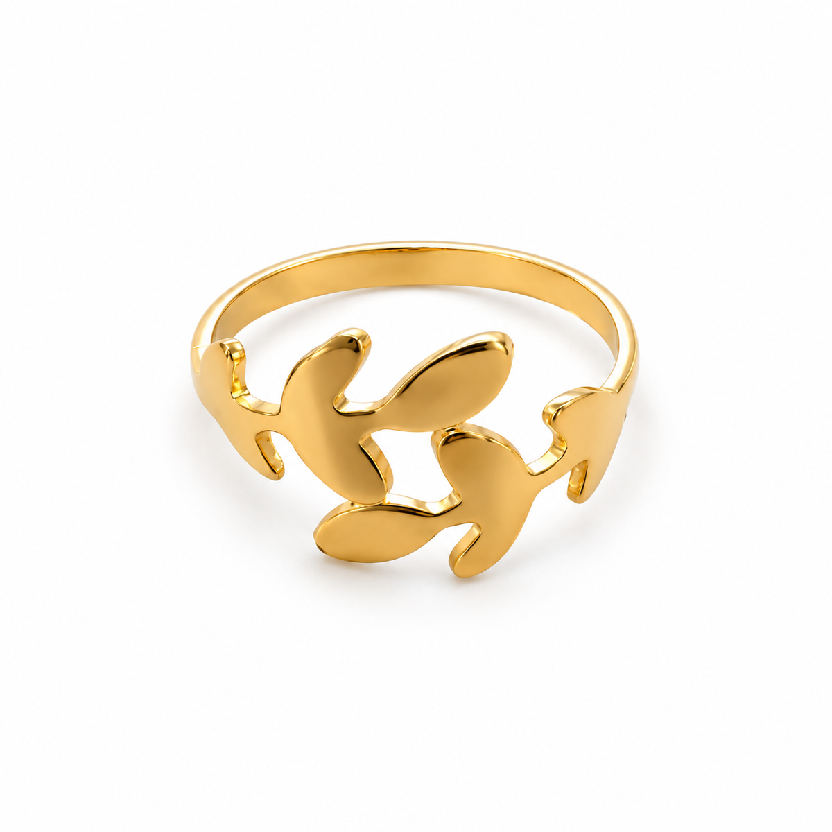 Gold-Tone Nature-Inspired Ring Set