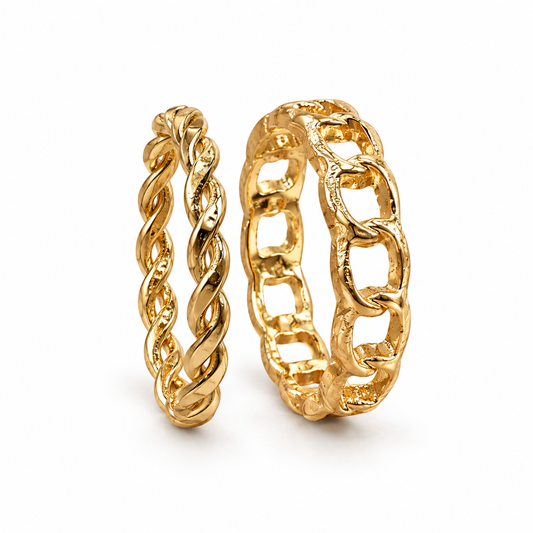 Gold-Tone Stackable Ring Set