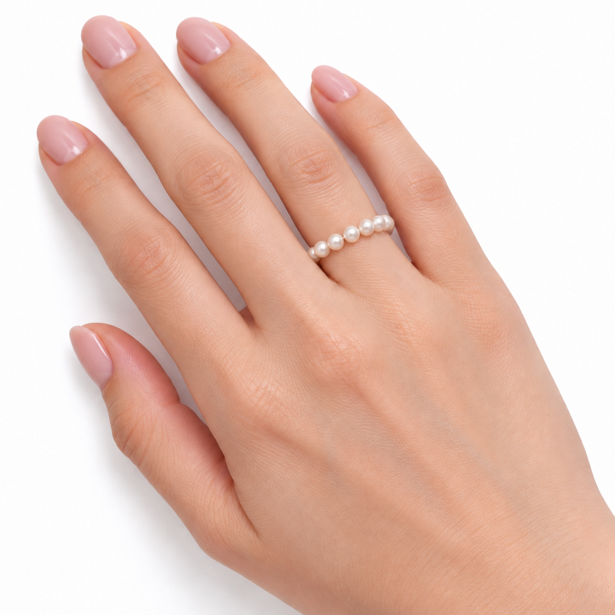 Adjustable Pearl Beaded Ring