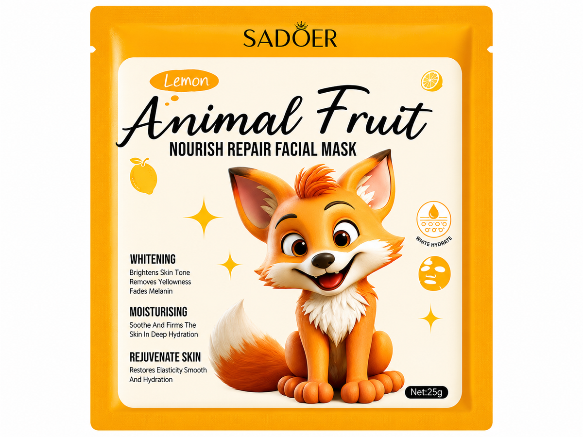 Lemon Animal Fruit Nourish Repair Facial Mask