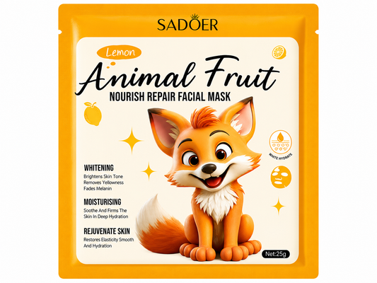 Lemon Animal Fruit Nourish Repair Facial Mask
