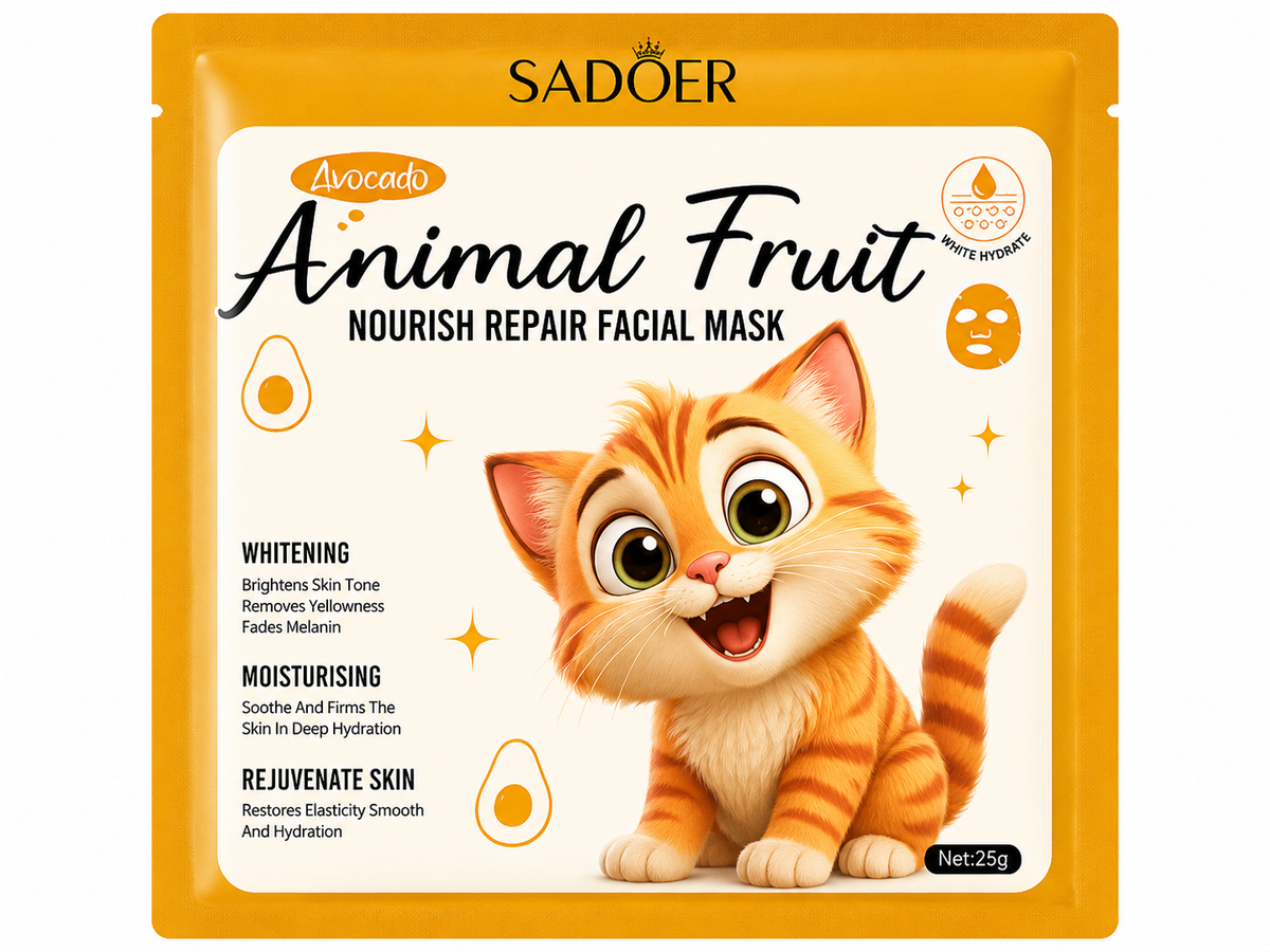 Avocado Animal Fruit Nourish Repair Facial Mask