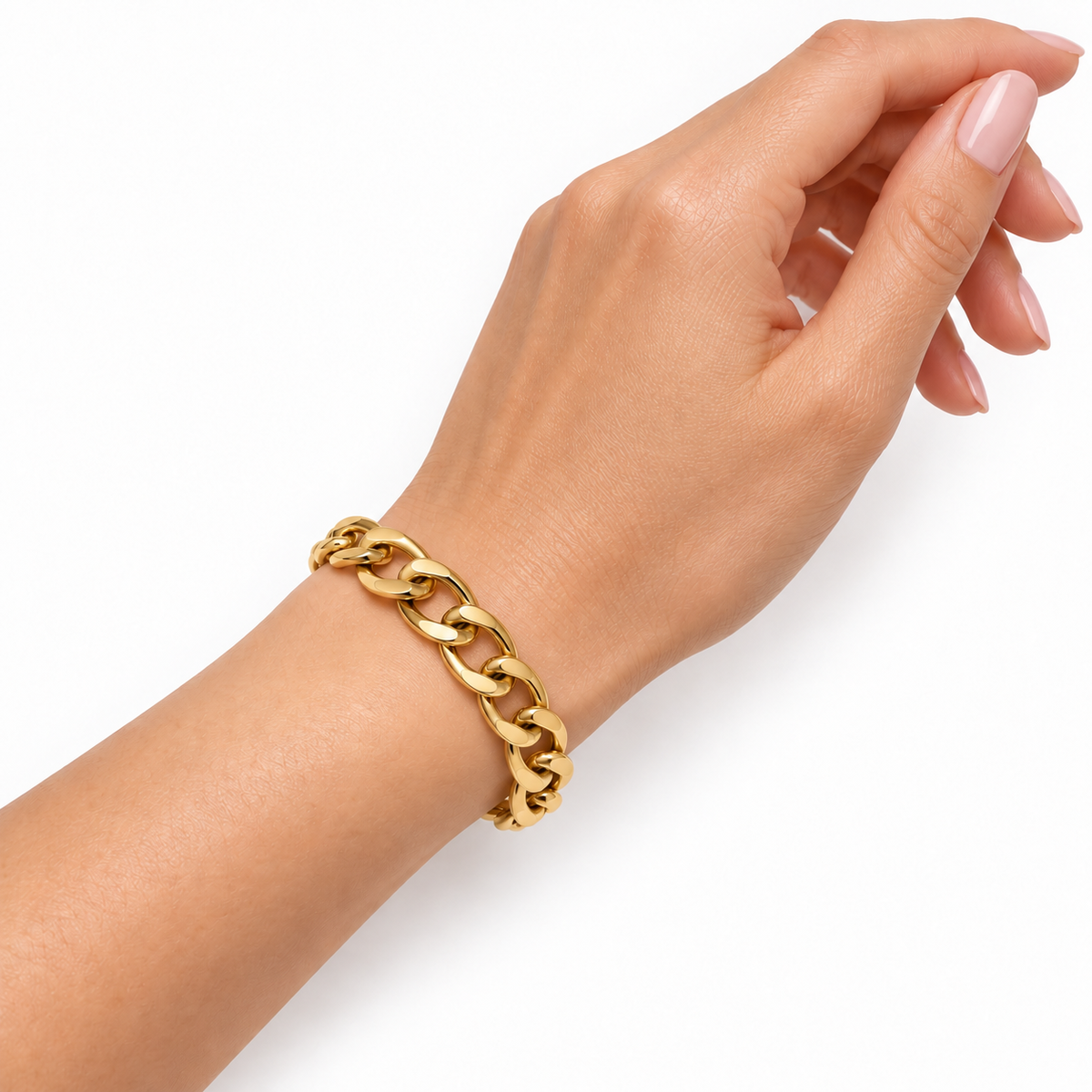 Gold-Tone Chunky Curb Chain Bracelet