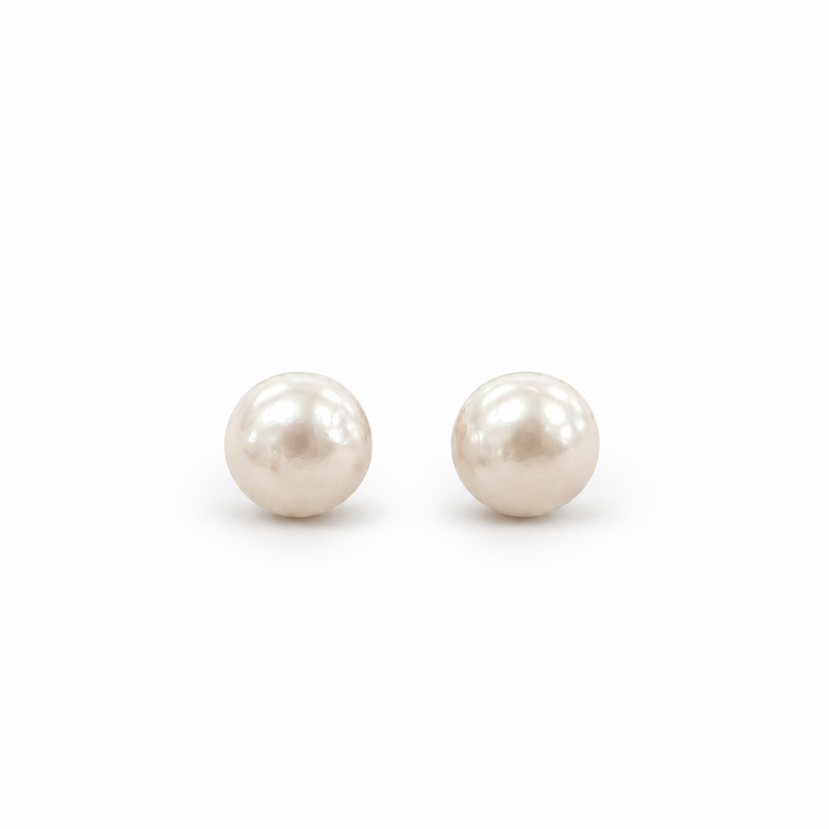 Rose-Gold Pearl and Crystal Stud Earring Set