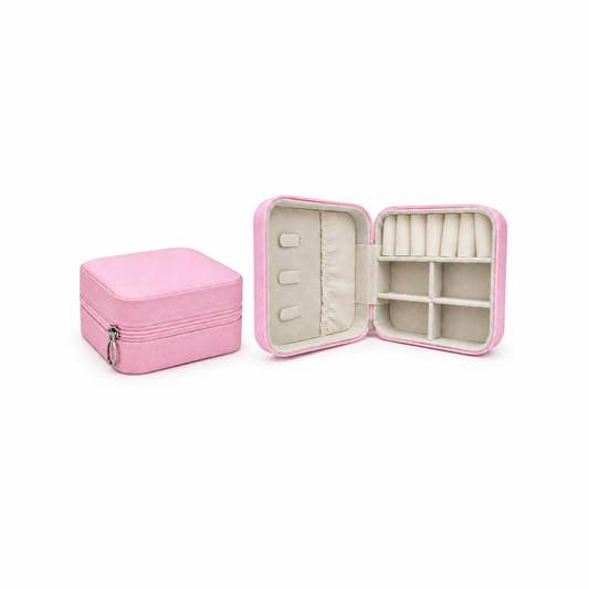 Pink Travel Jewelry Organizer
