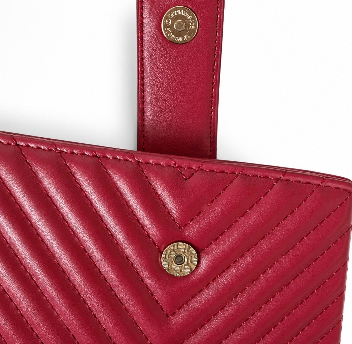 Pre-Loved Bebe Raspberry-Red Quilted Crossbody Bag