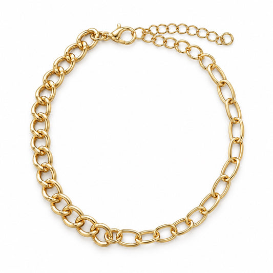 Gold-Tone Mixed-Link Chain Bracelet
