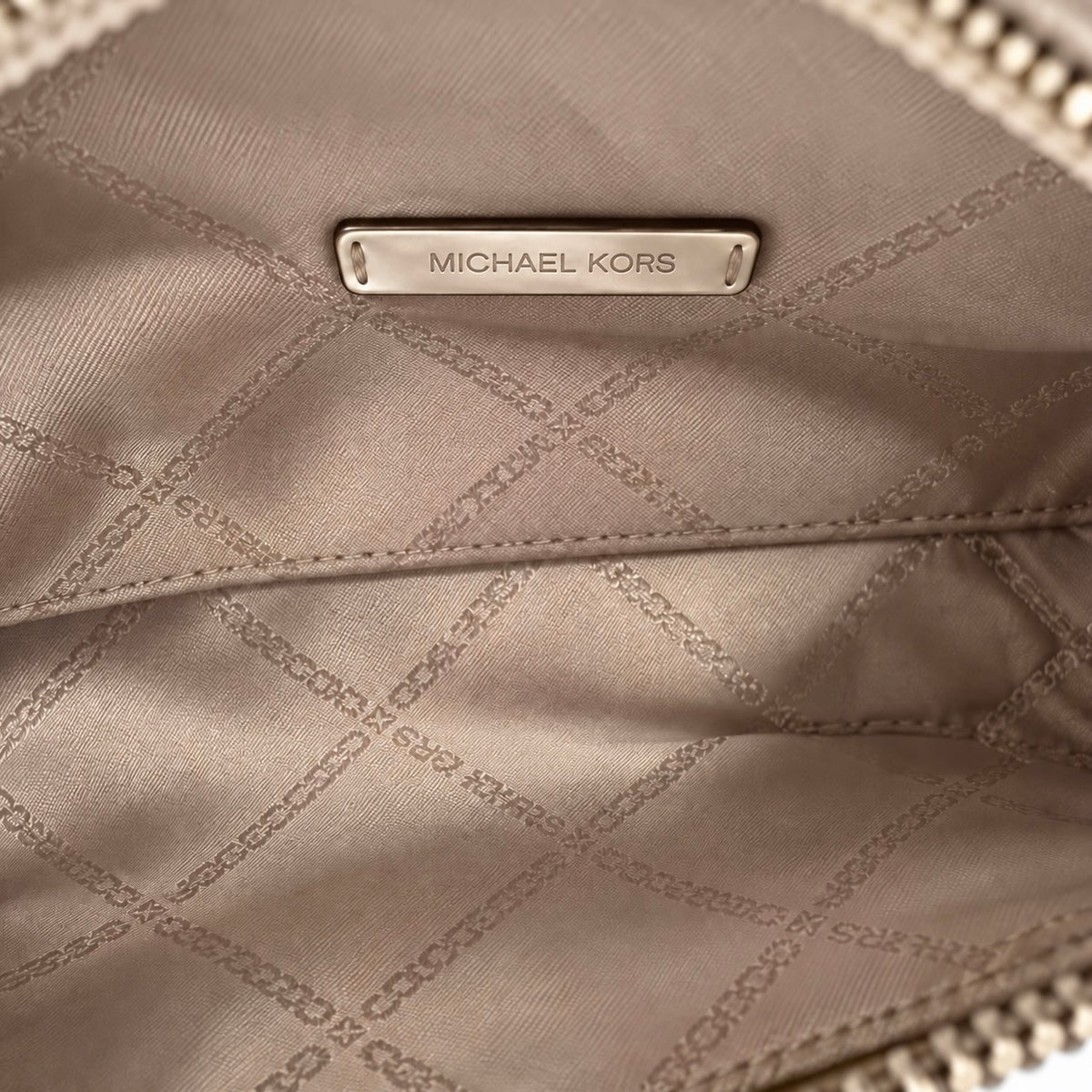 Pre-Loved MICHAEL Michael Kors Zebra-Print Sequin Shoulder Bag