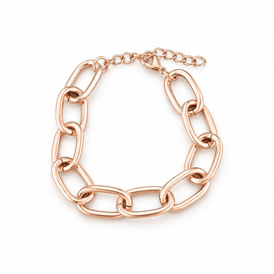 Rose-Gold-Tone Oval-Link Chain Bracelet
