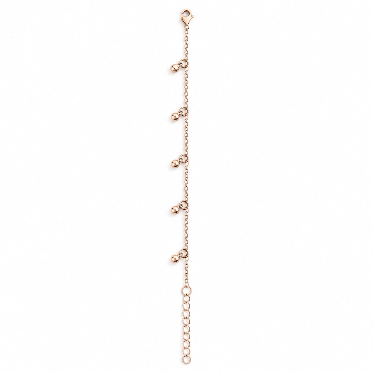 Rose-Gold-Tone Beaded Charm Bracelet