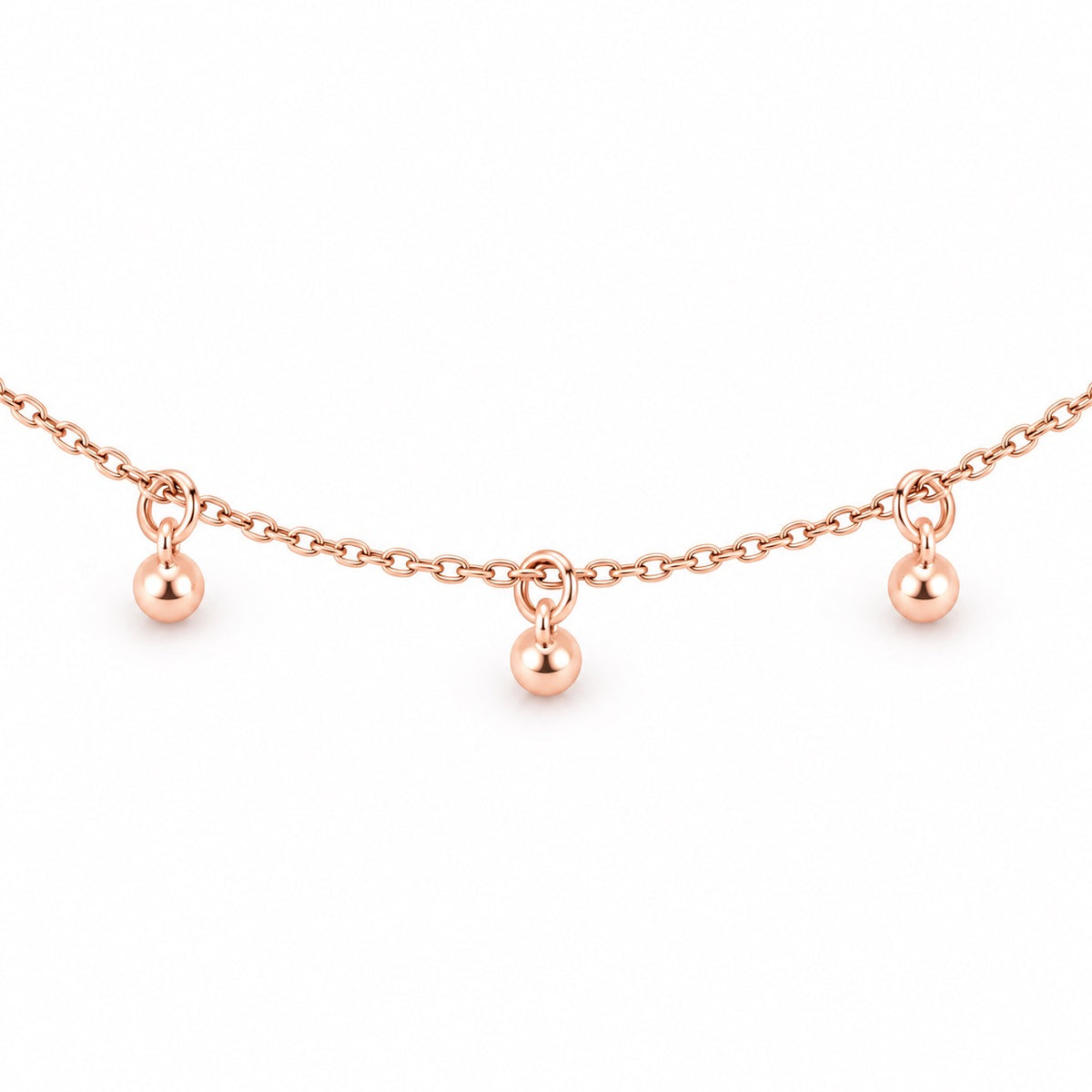 Rose-Gold-Tone Beaded Charm Bracelet