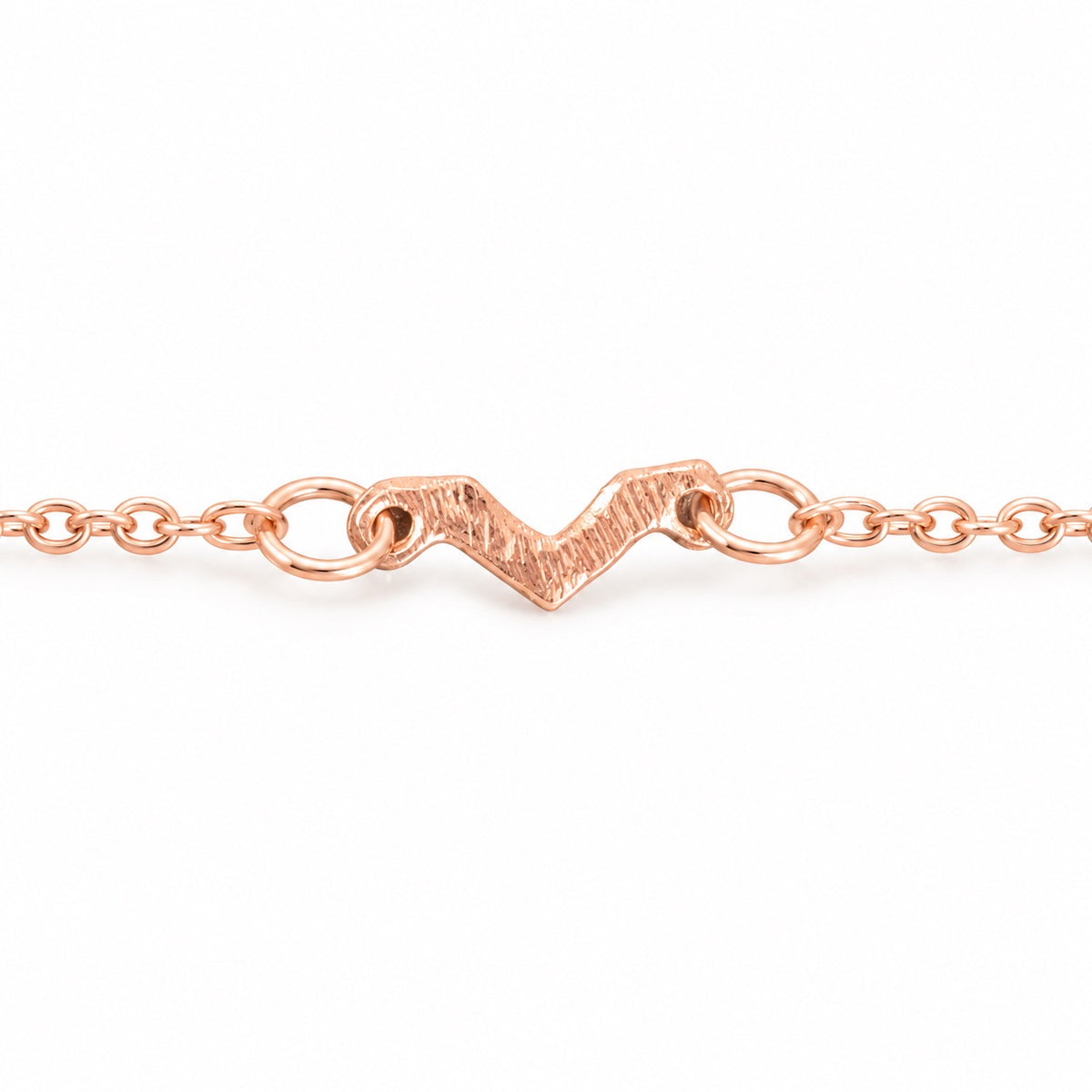 Rose-Gold-Tone Textured Wave Bracelet