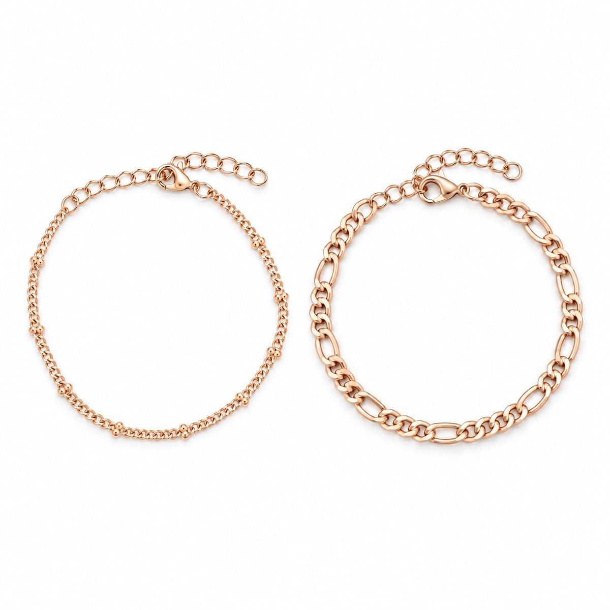 Rose-Gold-Tone Two-Piece Bracelet Set