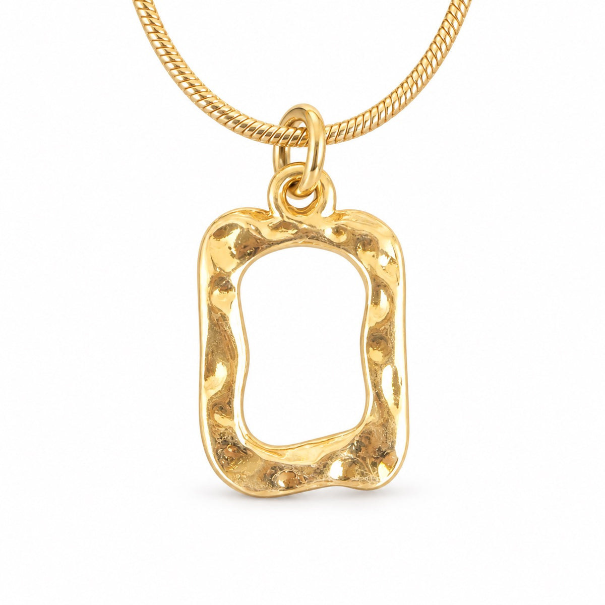 Gold-Tone Layered Paperclip and Pendant Necklace